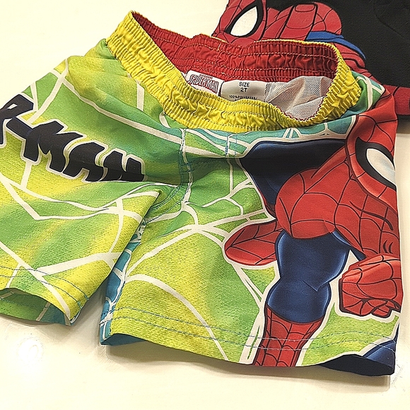 Batman and Spiderman Tshirts plus Swim trunks (18 months & 2T) - Picture 10 of 11